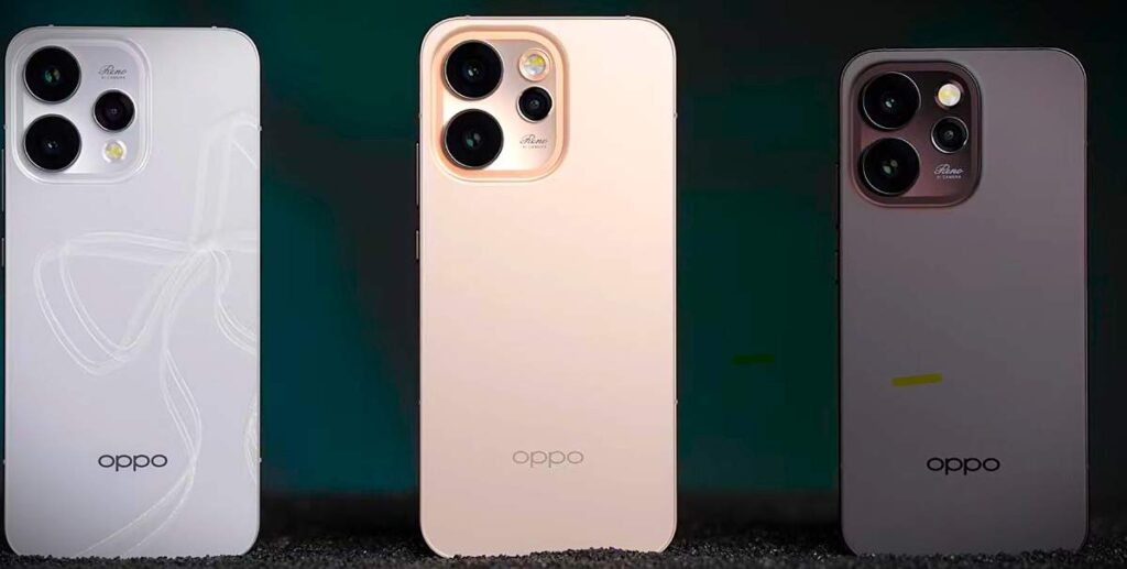 Oppo Reno 15 Pro Mini 5G Glacier White compact design with 200MP camera