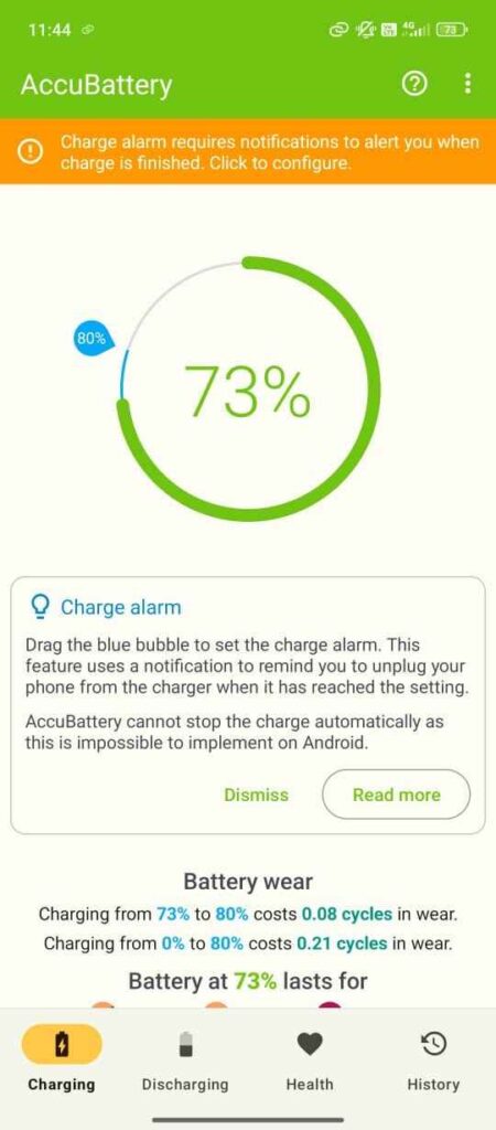 Android battery health check